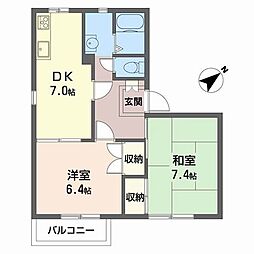 間取図画像 2DK