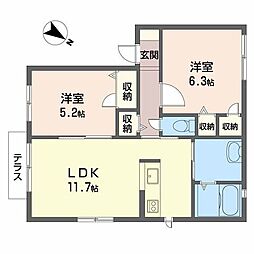 間取図画像 2LDK