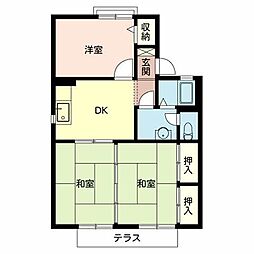 ファミール前島2 3DKの間取図画像
