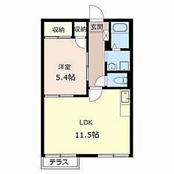 タウニイ塩屋 1LDKの間取図画像