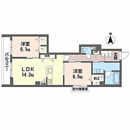 シャーメゾン環II 2LDKの間取図画像