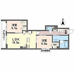 シャーメゾン環II 2LDKの間取図画像