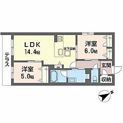 間取図画像 2LDK