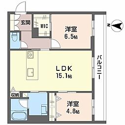 ラバンス 2LDKの間取図画像