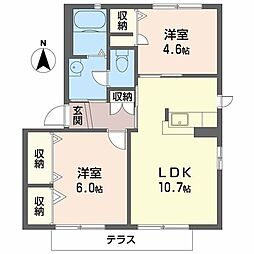 グリーンアネックス 2LDKの間取図画像
