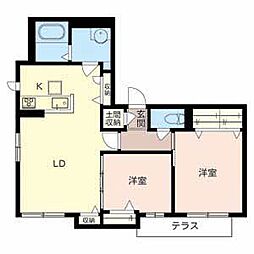 シャーメゾンフェリシア豊里 2LDKの間取図画像