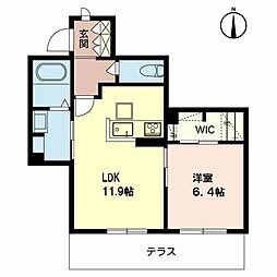 シャーメゾン瑞光 1LDKの間取図画像