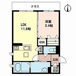 シャーメゾン菅原 1LDKの間取図画像