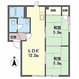 ヴェナビスタ 2LDKの間取図画像