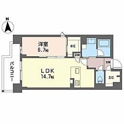 グラン セレニオ 江坂 1LDKの間取図画像