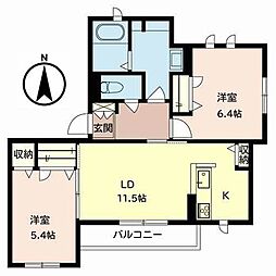 ファーストコート2 2LDKの間取図画像