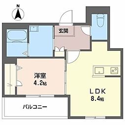 シャーメゾンスリーゼ 1LDKの間取図画像
