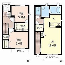 GRANMAISONA 2LDKの間取図画像
