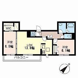ラパン 2LDKの間取図画像