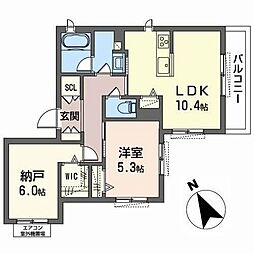 セントアンドリュースヒル3番館 1SLDKの間取図画像