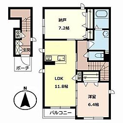 シャーメゾン小松南 1SLDKの間取図画像