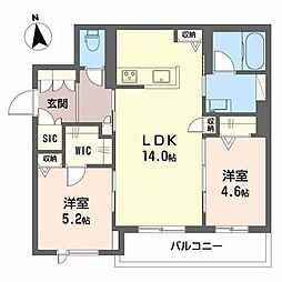 Grandeur清和 2LDKの間取図画像