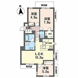 シャーメゾン ナカナカ 3LDKの間取図画像