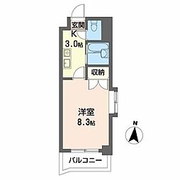 ＨＩＬＬ　ＣＩＴＹ南光台 2階1Kの間取り