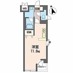 T・Kビル ワンルームの間取図画像