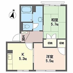 ラガーズコート 2Kの間取図画像