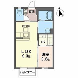 タウンコート黒松 1LDKの間取図画像