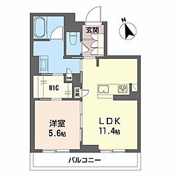 サンシャインSTN 1LDKの間取図画像