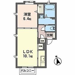 グレートシリウス 1LDKの間取図画像