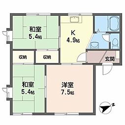 グリーンヒルズCHIDAD 3Kの間取図画像