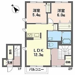 シャーメゾン菅谷台7 2LDKの間取図画像