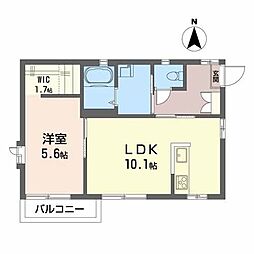 ドエル3 1LDKの間取図画像