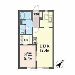 中山1丁目ダンデリヨン 1LDKの間取図画像