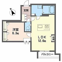 ロイヤルコートハウス 1LDKの間取図画像