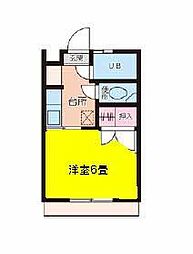 コーポ松谷1 1Kの間取図画像