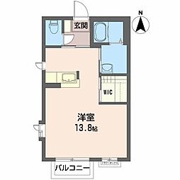 ディアスイーストシー ワンルームの間取図画像
