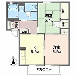 グランドゥール1 2Kの間取図画像