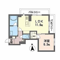 薬師堂館 1LDKの間取図画像