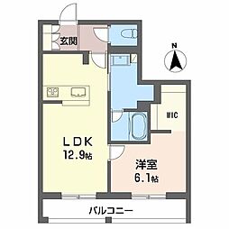 ラピス連坊 1LDKの間取図画像