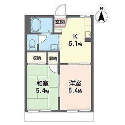 VillageHouseBe-1 2Kの間取図画像