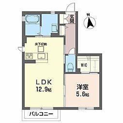 グリーンメゾンニュー大橋A 1LDKの間取図画像