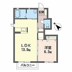 ぽっとハウス 1LDKの間取図画像