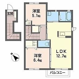 ぽっとハウス 2LDKの間取図画像