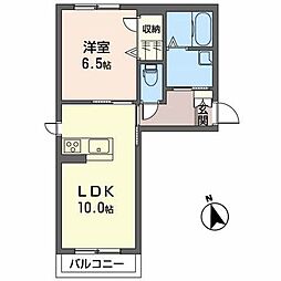ウイローズガーデン 1LDKの間取図画像