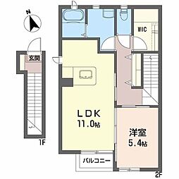 カーサ・ドルチェ 1LDKの間取図画像