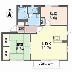 ディアスファ・ミーユA 2LDKの間取図画像