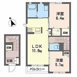 エスプレンドールK 2LDKの間取図画像