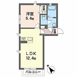 ソレイユあさか 1LDKの間取図画像