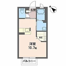 ポケットディアスST ワンルームの間取図画像