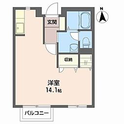 メゾンSPS ワンルームの間取図画像