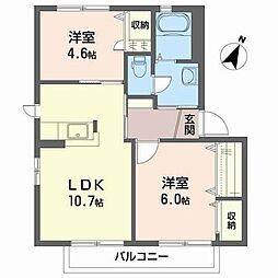 PHOENIXE 2LDKの間取図画像